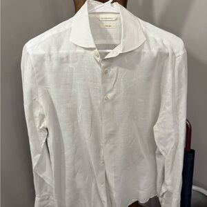 Men's White Linen Shirt
